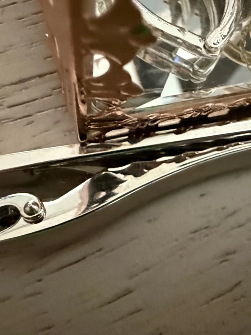 Louis Vuitton Silver Metal Tie Bar - Silver Finish